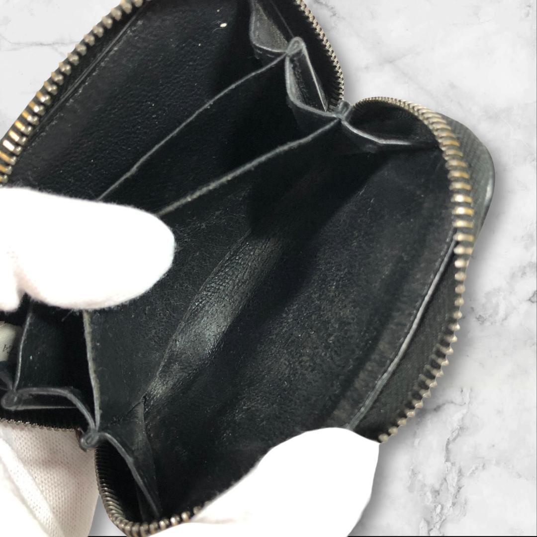 ボッテガヴェネタ ケース イントレチャート 黒 ラウンドファスナー 伊製