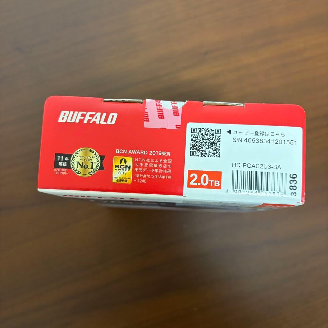 BUFFALO ポータブルHDD HD-PGAC2U3-BA(2TB)
