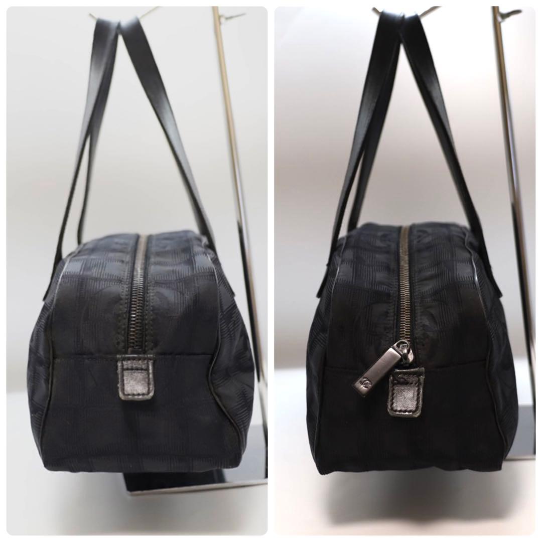 【美品】シール、カードあり　シャネル　ニュートラベルライン　黒　ハンドバッグ