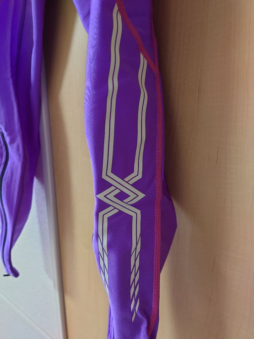 新品 別注 Mizuno 女子 陸上 ロング タイツ 紫 ピンク M