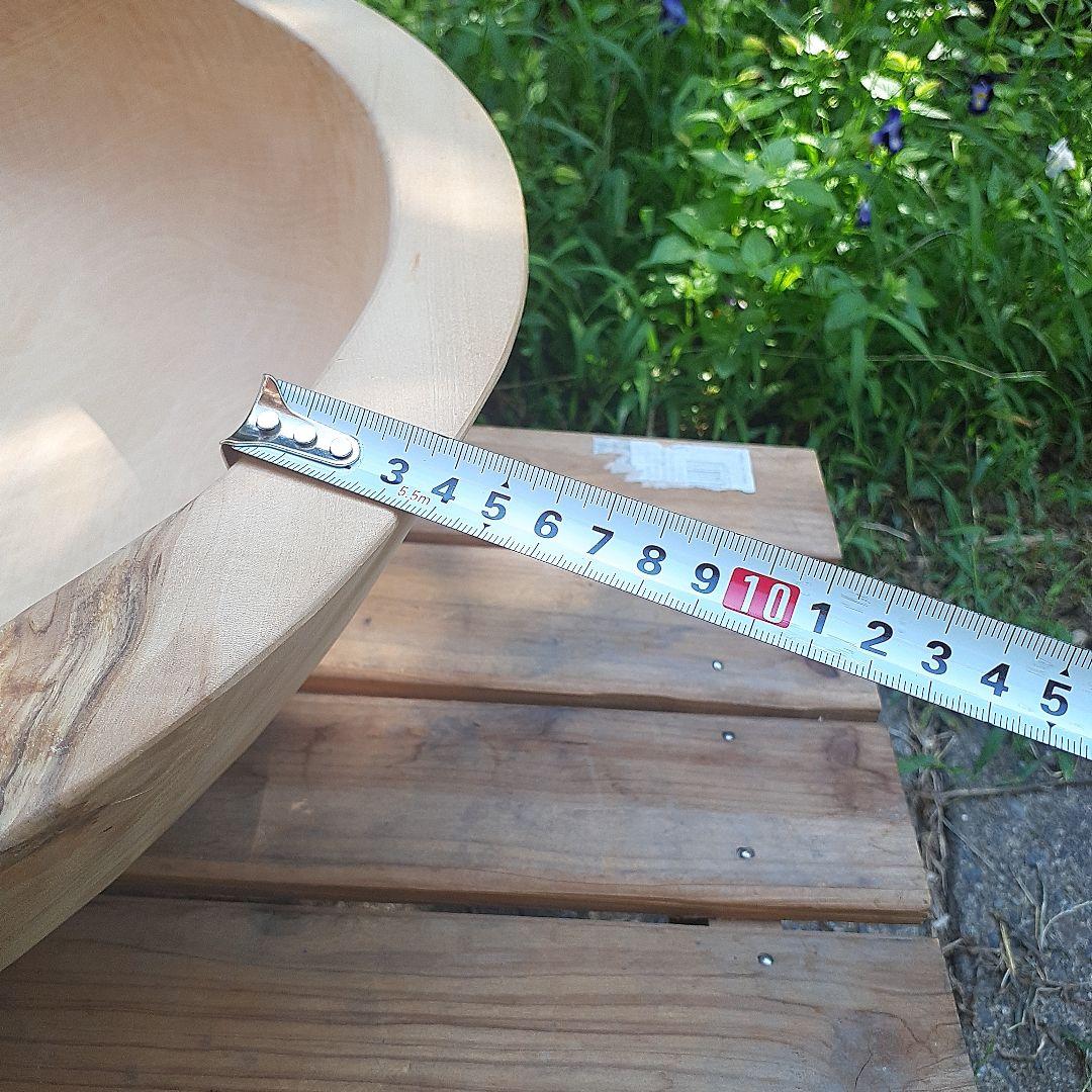 大きなこね鉢　くり貫き　天然木　外径50cm　重さ３kg