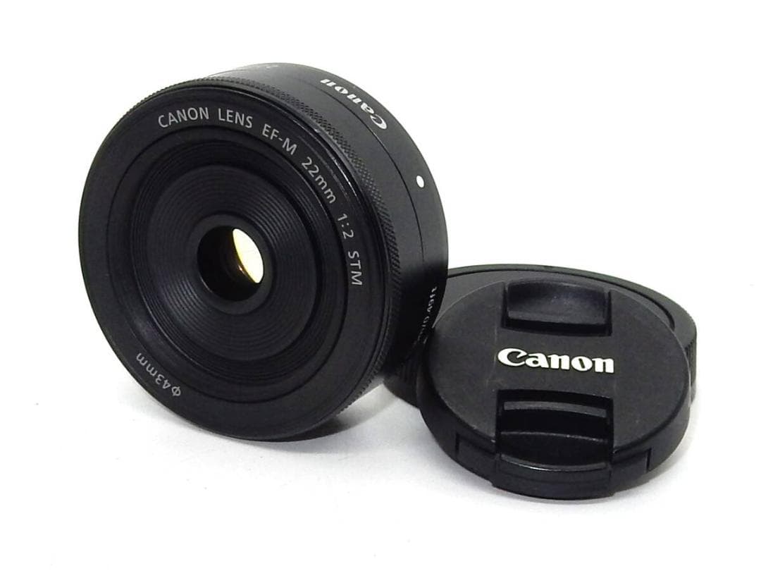 ★極上品★ CANON EF-M 22mm F2 STM 前後キャップ付属