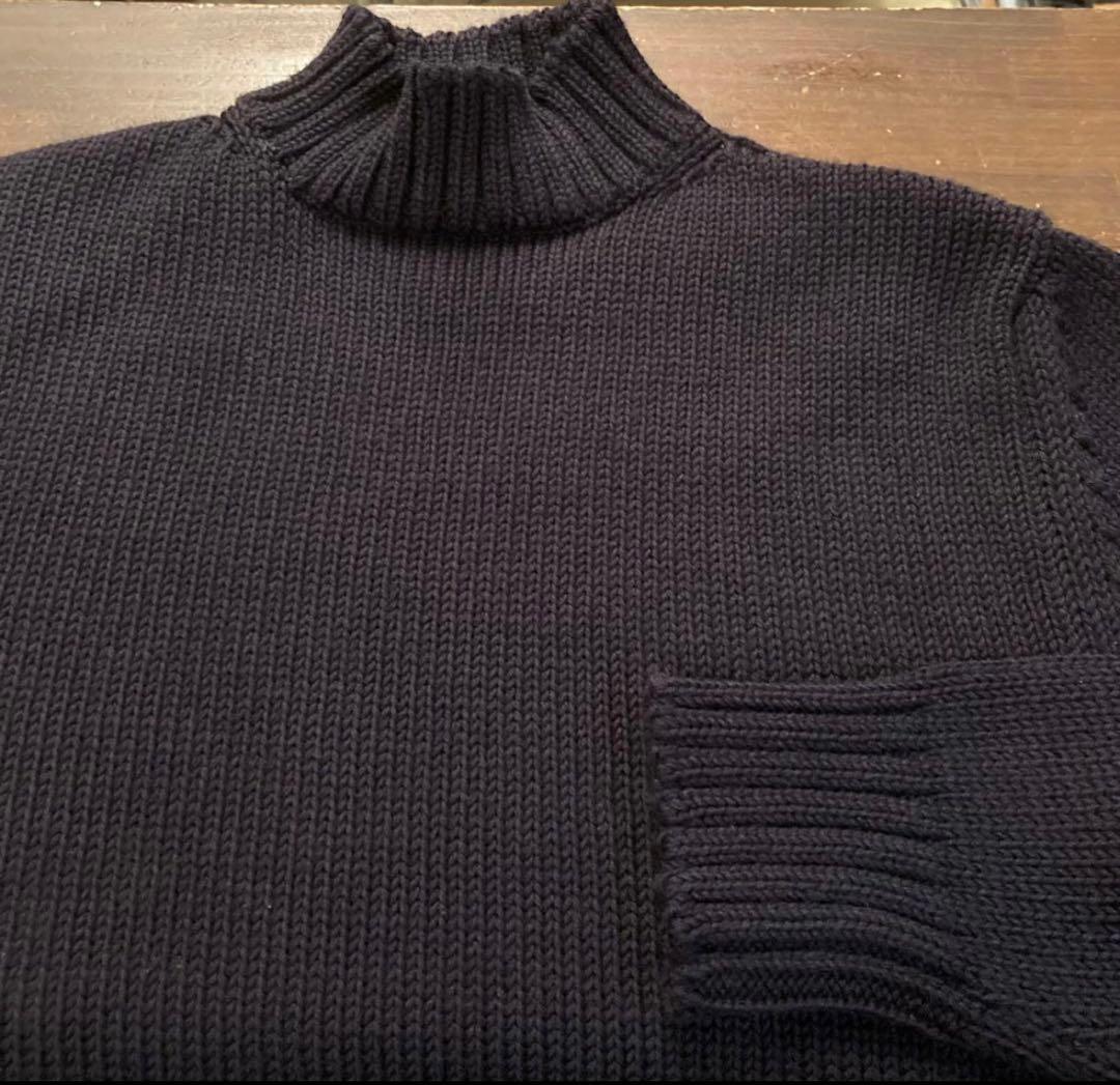 TENDERLOIN テンダーロイン　ハイネックニット セーター　ダークネイビー