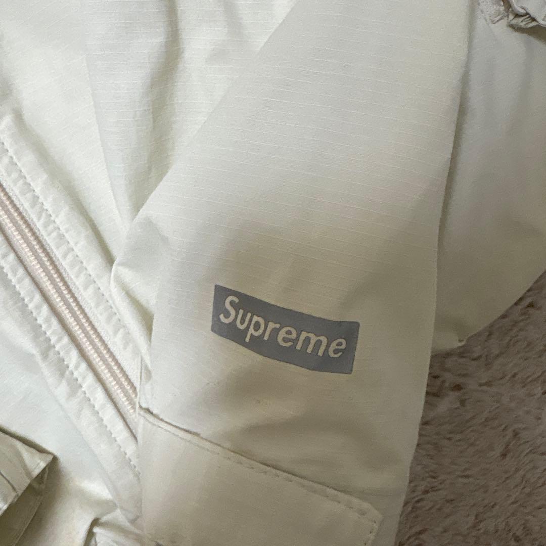 Supreme フード付きナイロンジャケット ホワイト