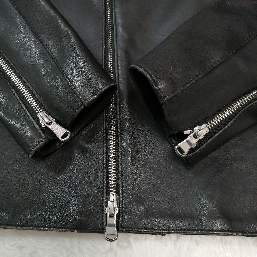 【極美品】UNITED ARROWS 本革ダブルライダースジャケット 牛革 M