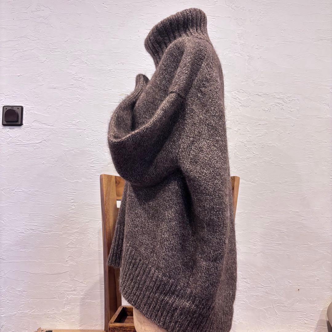 ギャルリーヴィー　ヤクキャメル ハイネックプルオーバー　ブラウン　ヤク　キャメル