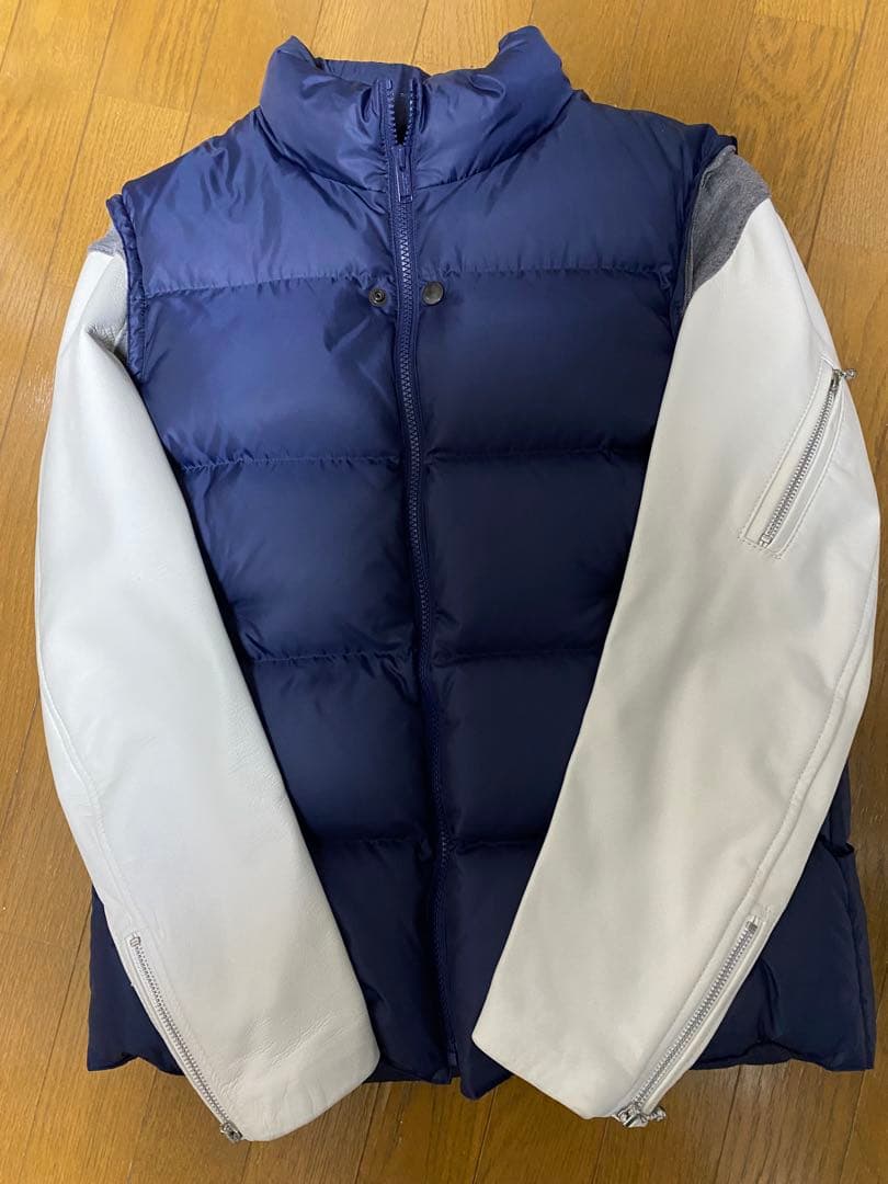 美品　アンダーカバー袖レザーダウンジャケット