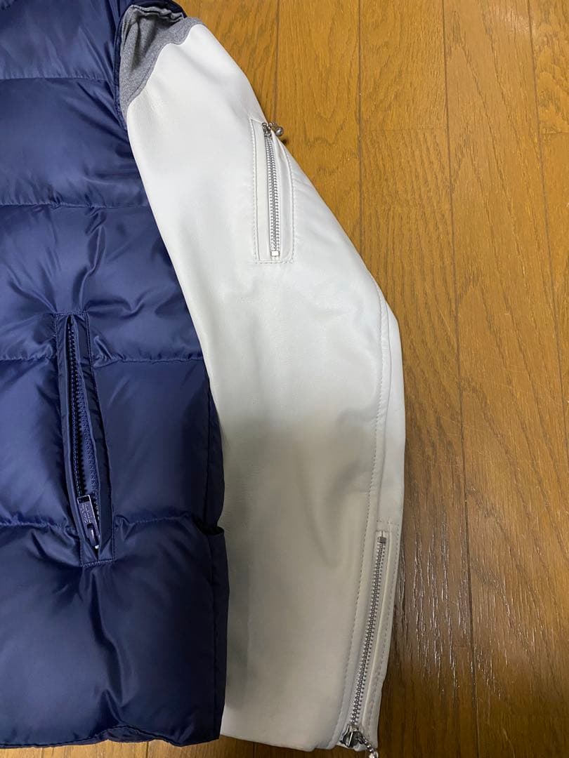 美品　アンダーカバー袖レザーダウンジャケット
