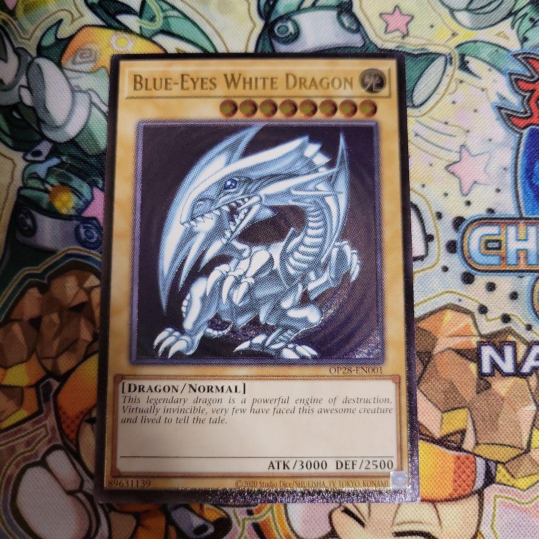 遊戯王　青眼の白龍　英語　レリーフ　op28