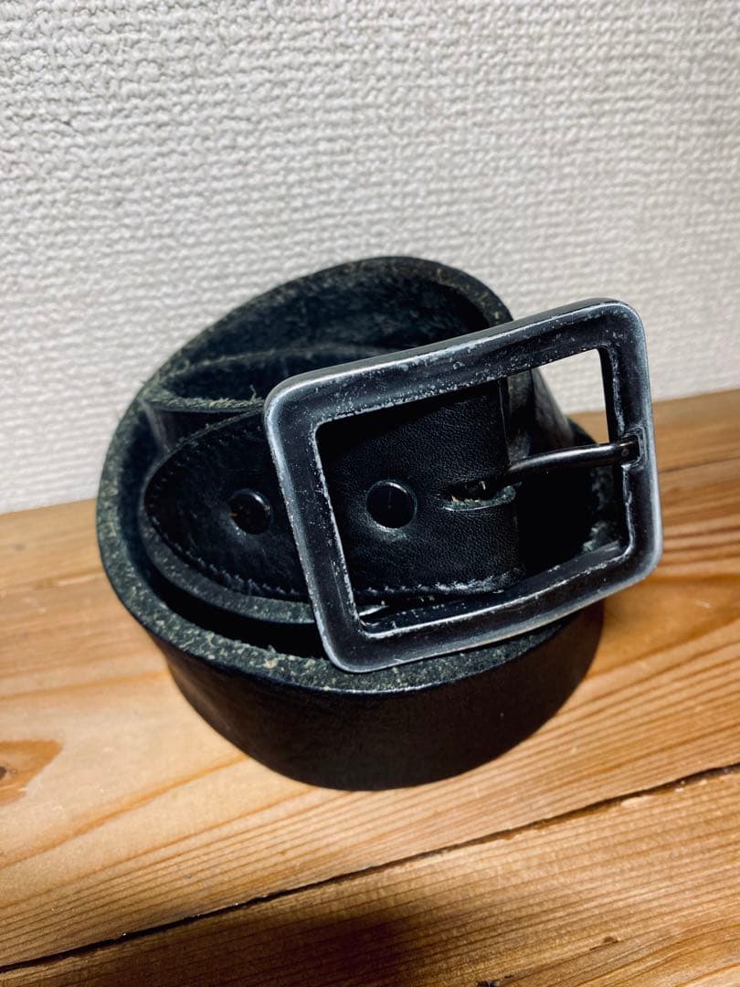 ISAMUKA KATAYAMA BACKLASH レザーベルト ブラック