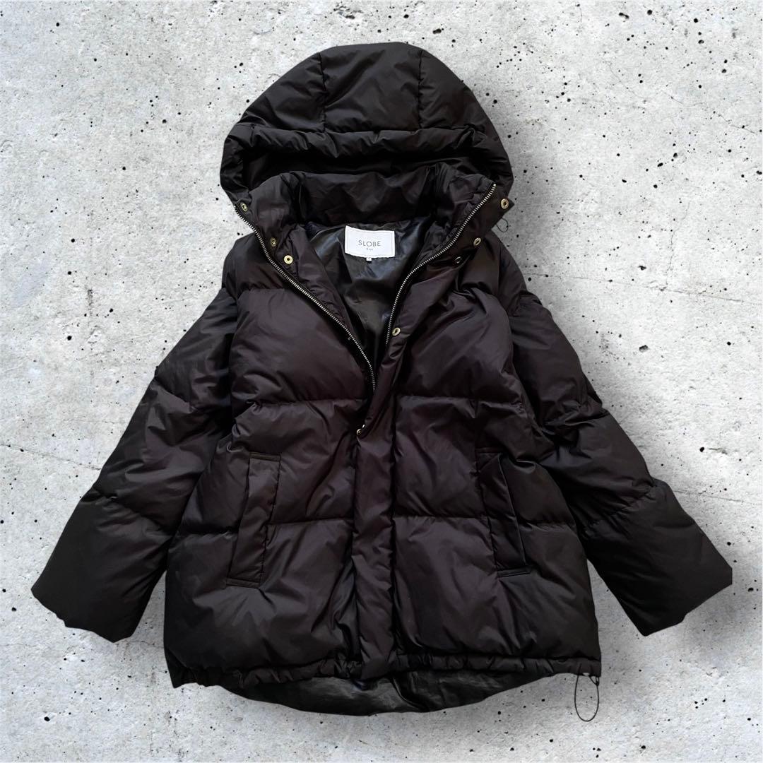 美品 人気　スローブイエナ 2WAY フード　ショートダウンジャケット 黒
