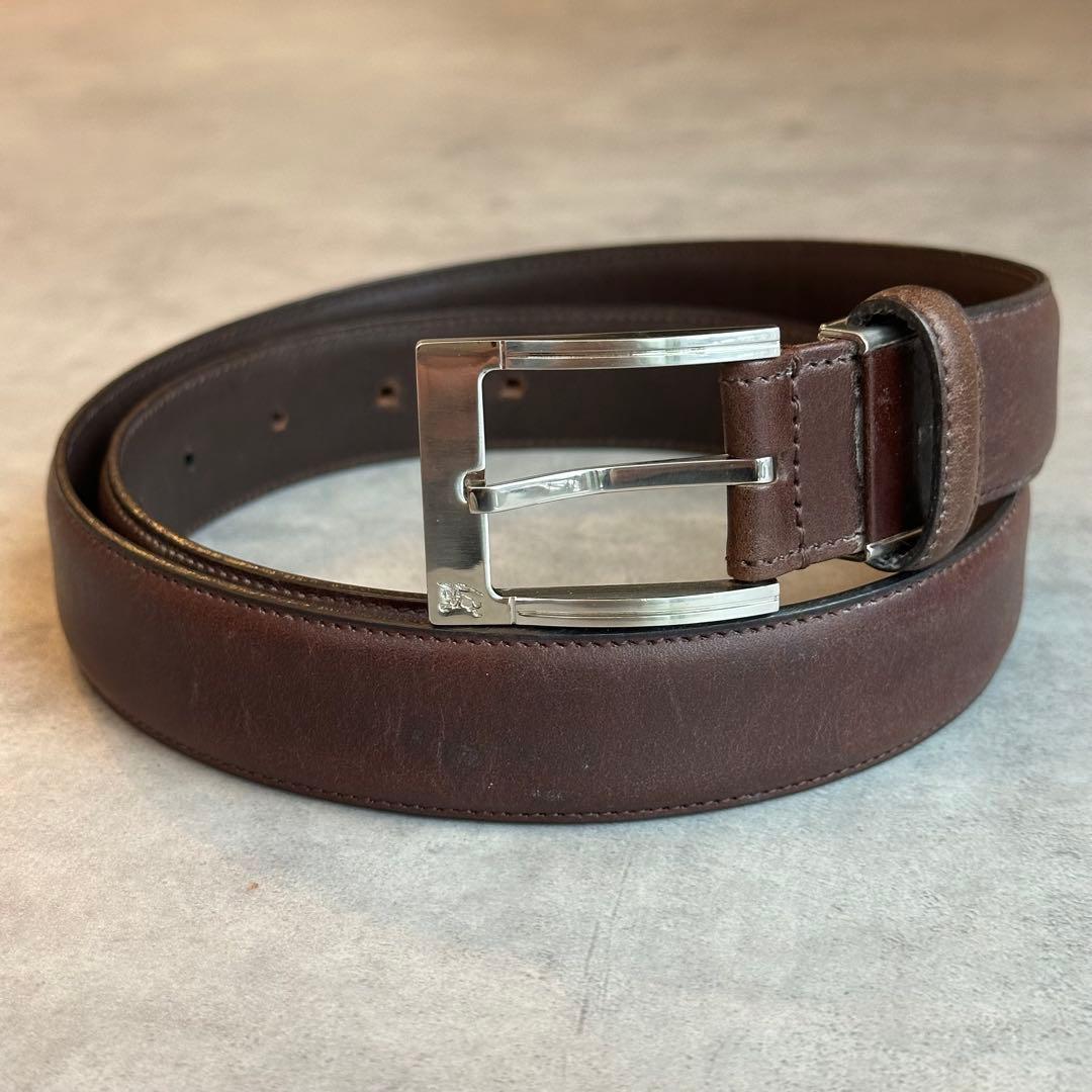 BURBERRY ホースロゴ　レザーベルト　ブラウン