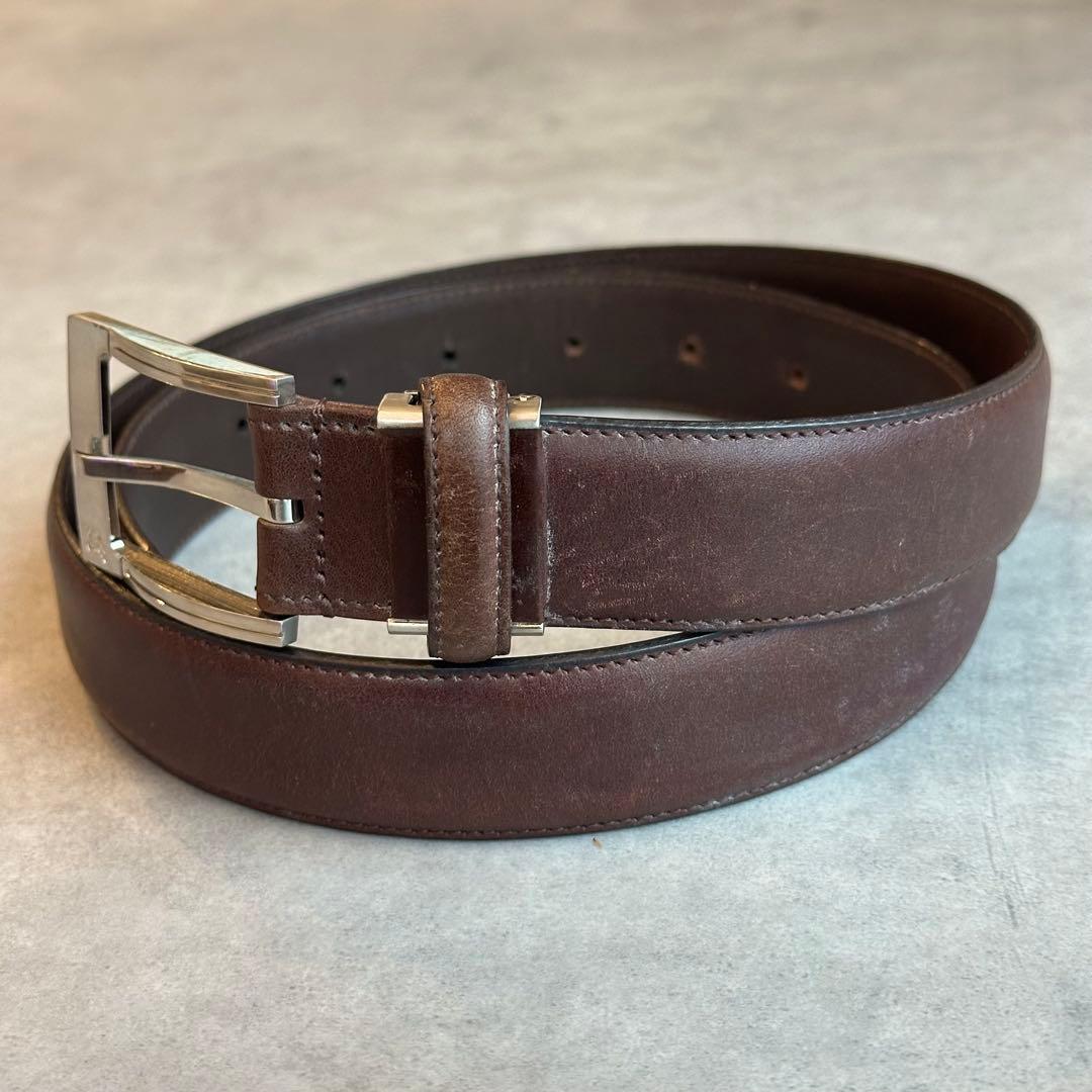 BURBERRY ホースロゴ　レザーベルト　ブラウン