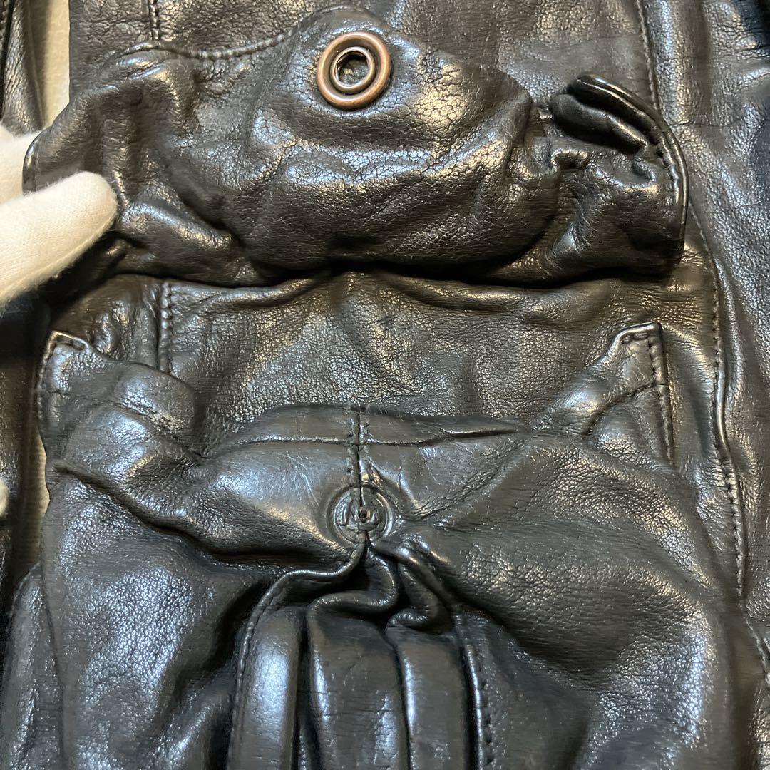 【希少】SANTACROCE バッファローレザー レザージャケット Sサイズ