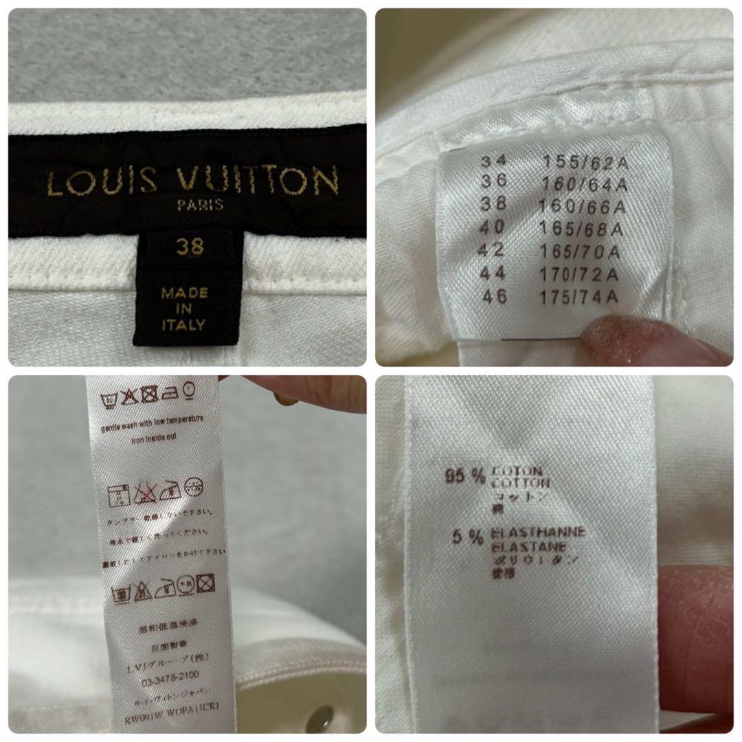 J51 新品未使用 M ルイヴィトン デニムパンツ ホワイト レディース