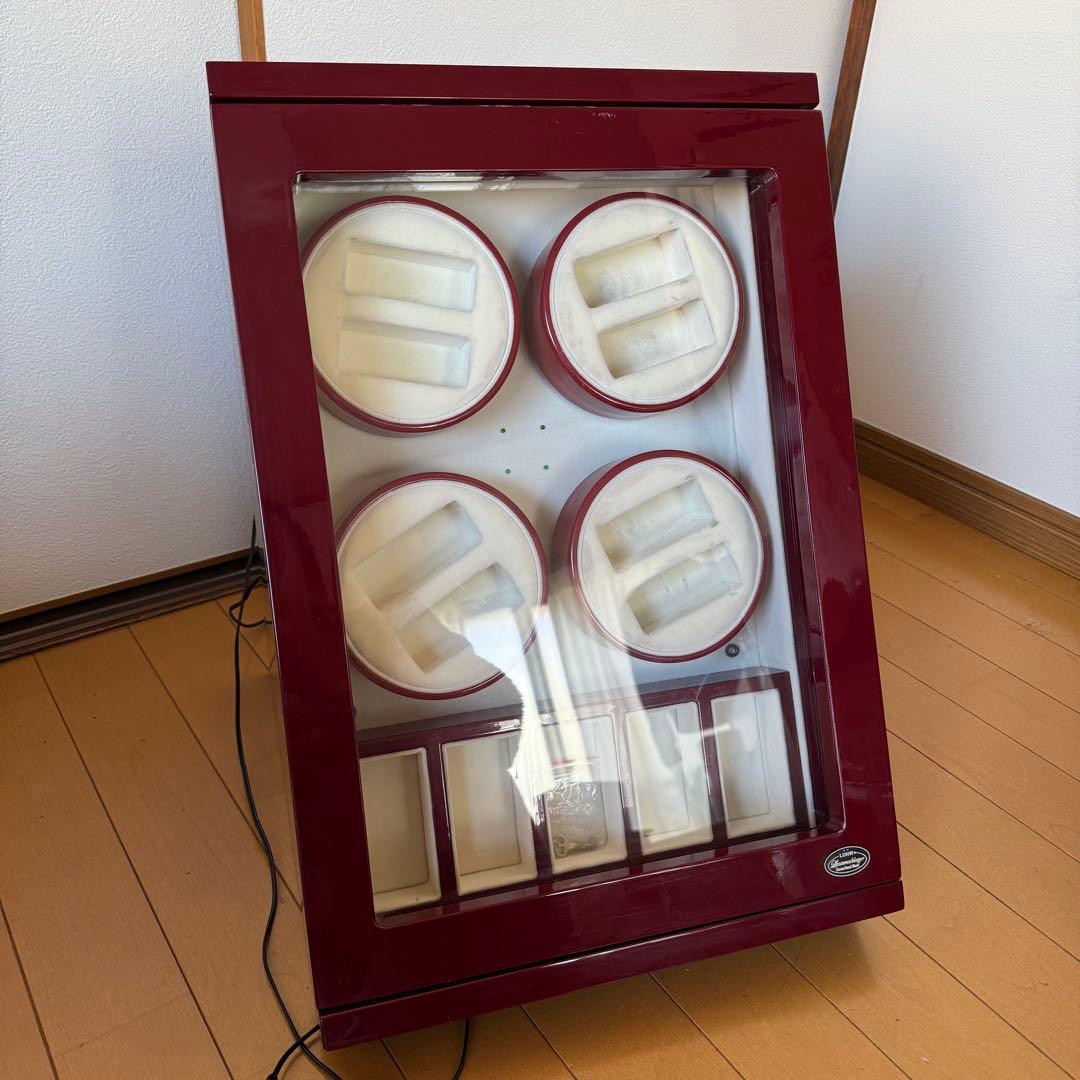 高級 ワインディングマシーン 4本巻き+5本収納 ウォッチワインダー 自動巻き