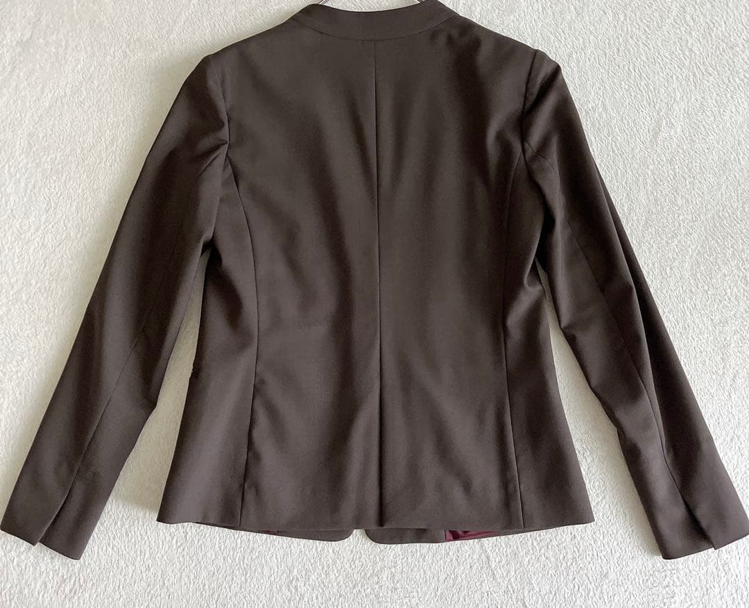 美品☆ green label relaxingパンツスーツ ノーカラー手洗い可