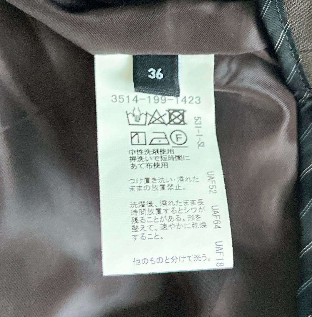 美品☆ green label relaxingパンツスーツ ノーカラー手洗い可