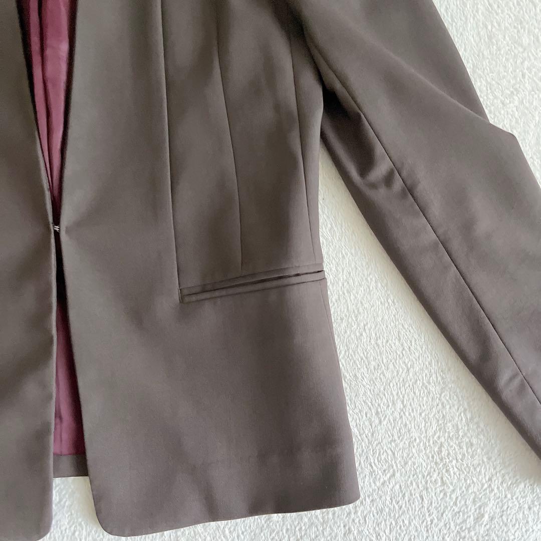 美品☆ green label relaxingパンツスーツ ノーカラー手洗い可