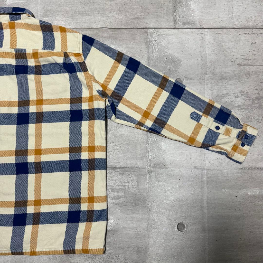 patagonia 15年製 フィヨルドフランネルシャツ クリーム ネルシャツ