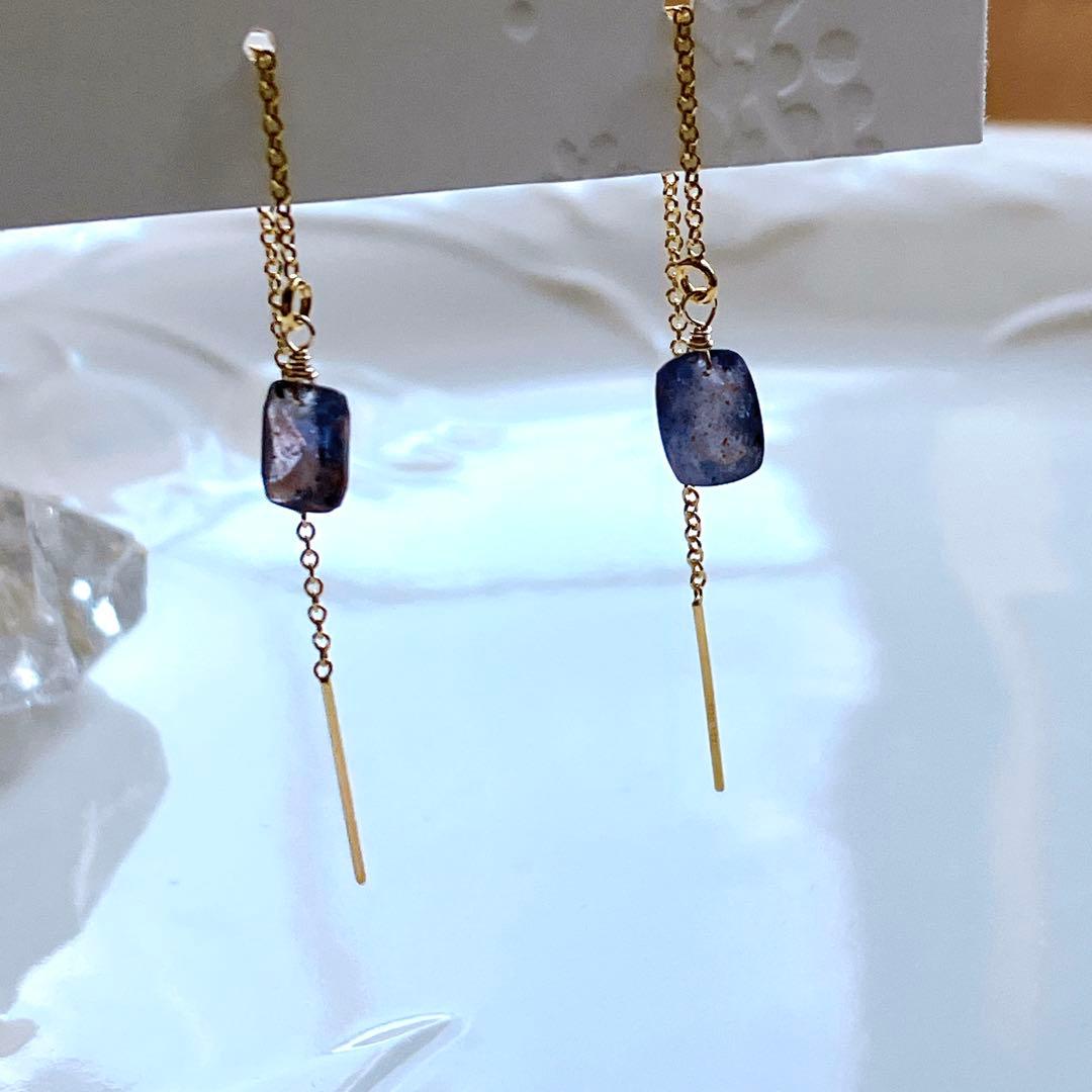 クーロ◆高品質✧アフガナイトアメリカンピアス✧silver925