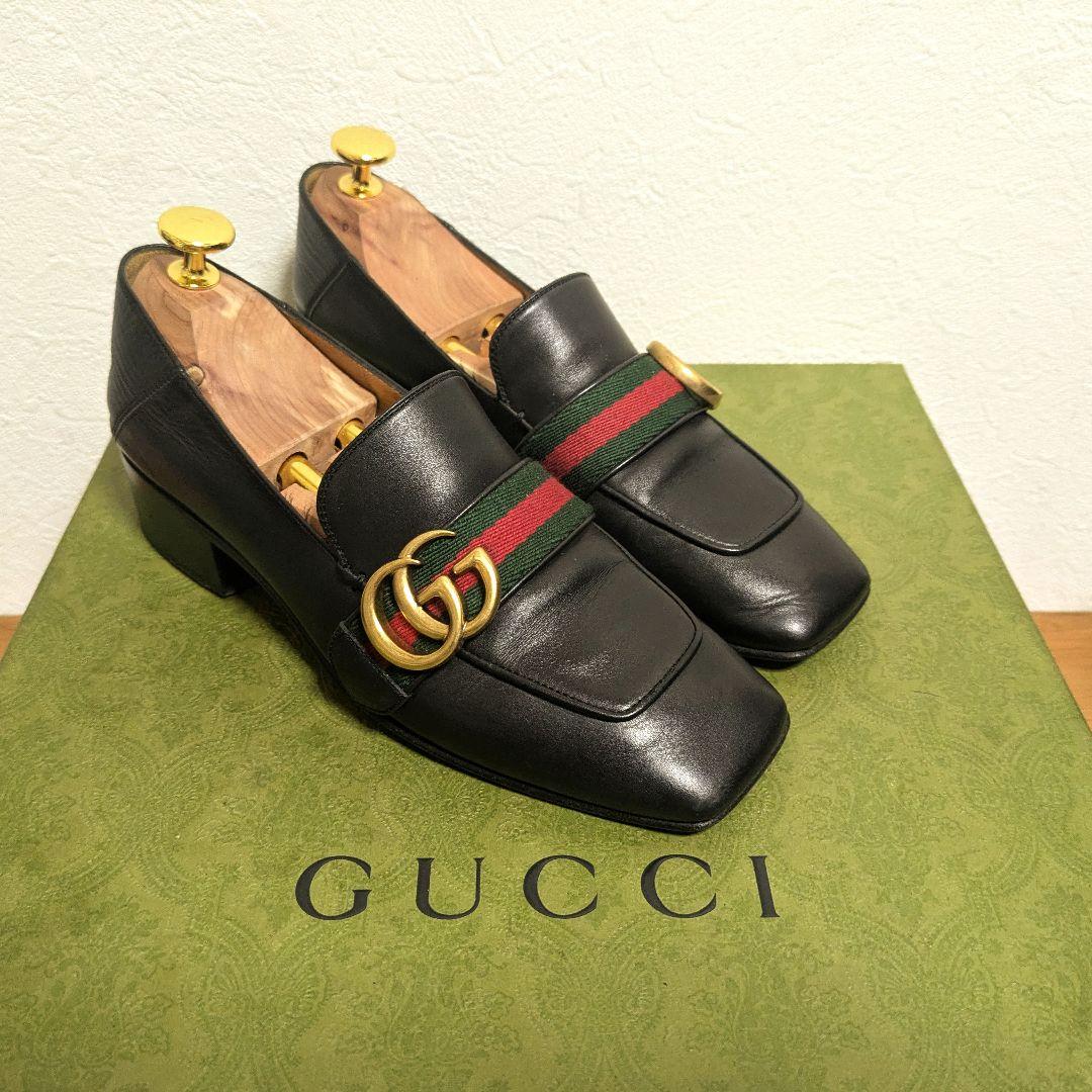 GUCCI　パンプス　マーモント　黒　35 1/2