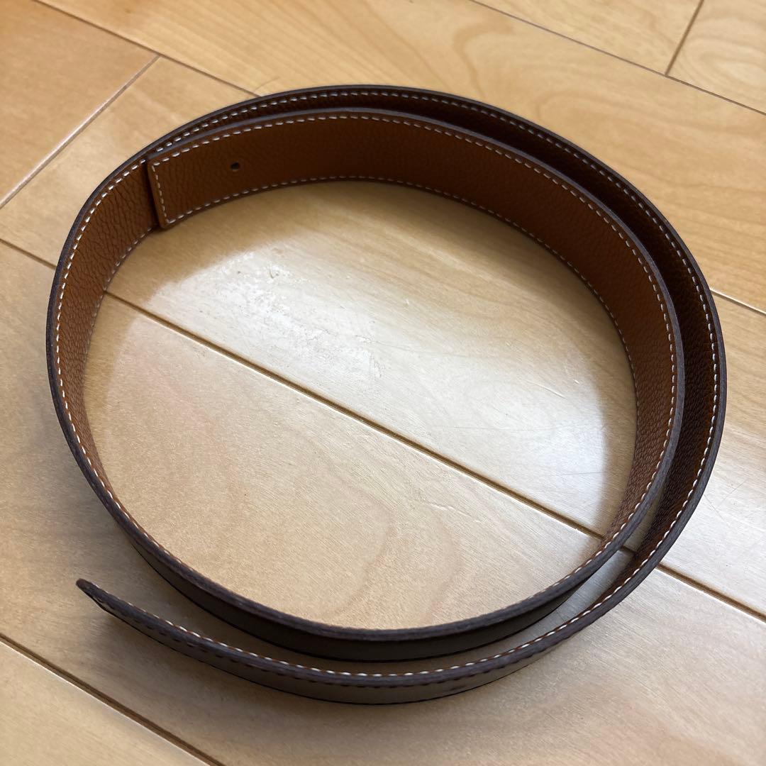 HERMES Hバックル ベルト ブラック シルバー金具 メンズ　トゥアレグ