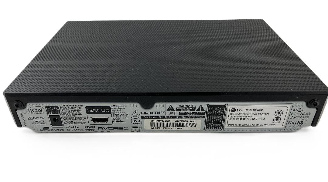 ◇動作品 美品 LG コンパクトブルーレイプレーヤー BP250◇