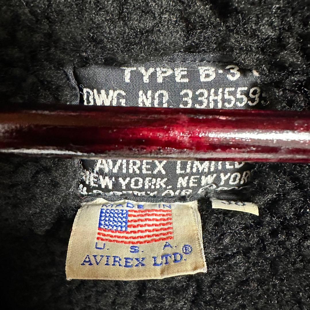 AVIREX B-3 ムートンフライトジャケット USA アメカジ バイカー