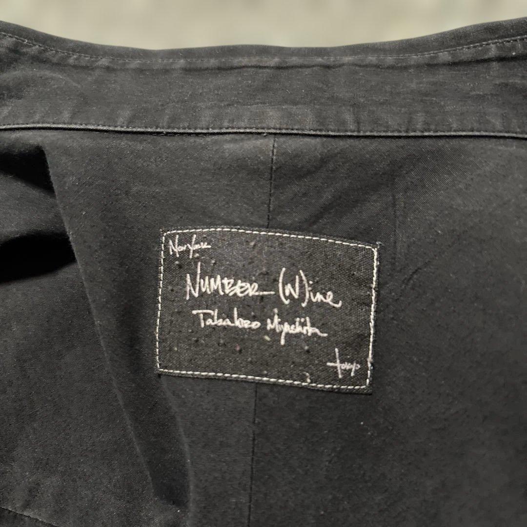 値下げ　ナンバーナイン　黒 長袖シャツ