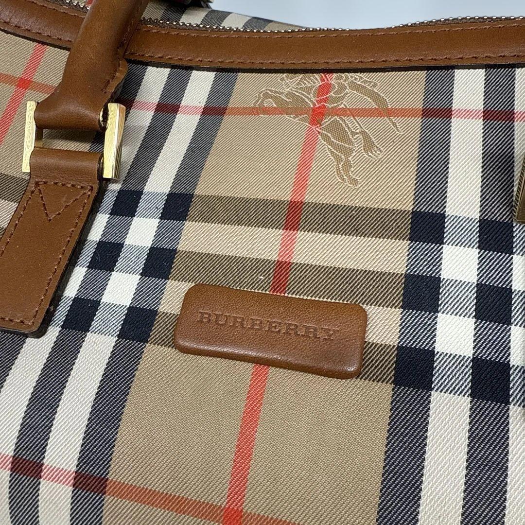 ぴ*き様 美品　Burberry チェック柄 ボストンバッグ