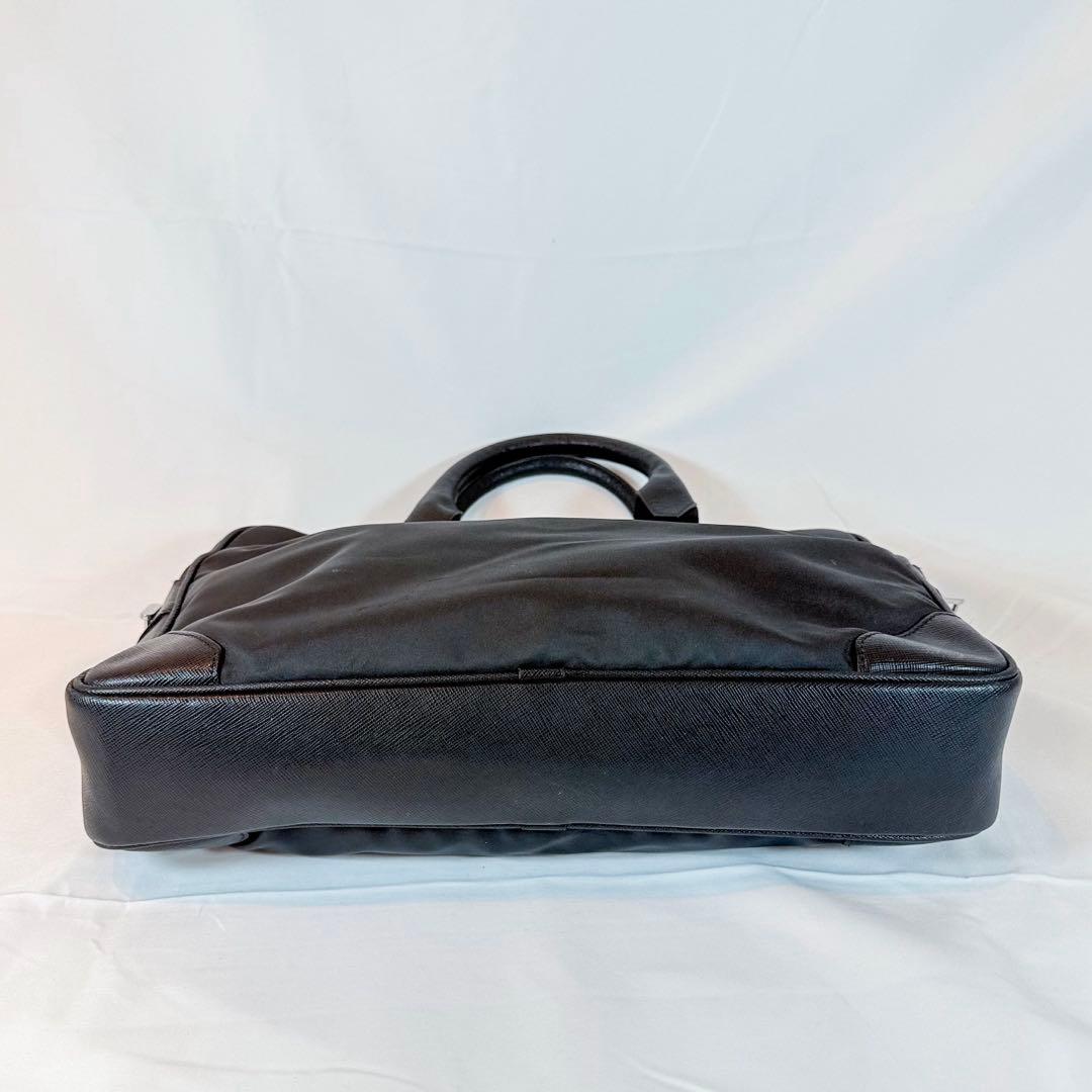 モンブラン ビジネスバッグ ナイロン×レザー 黒 ショルダー付