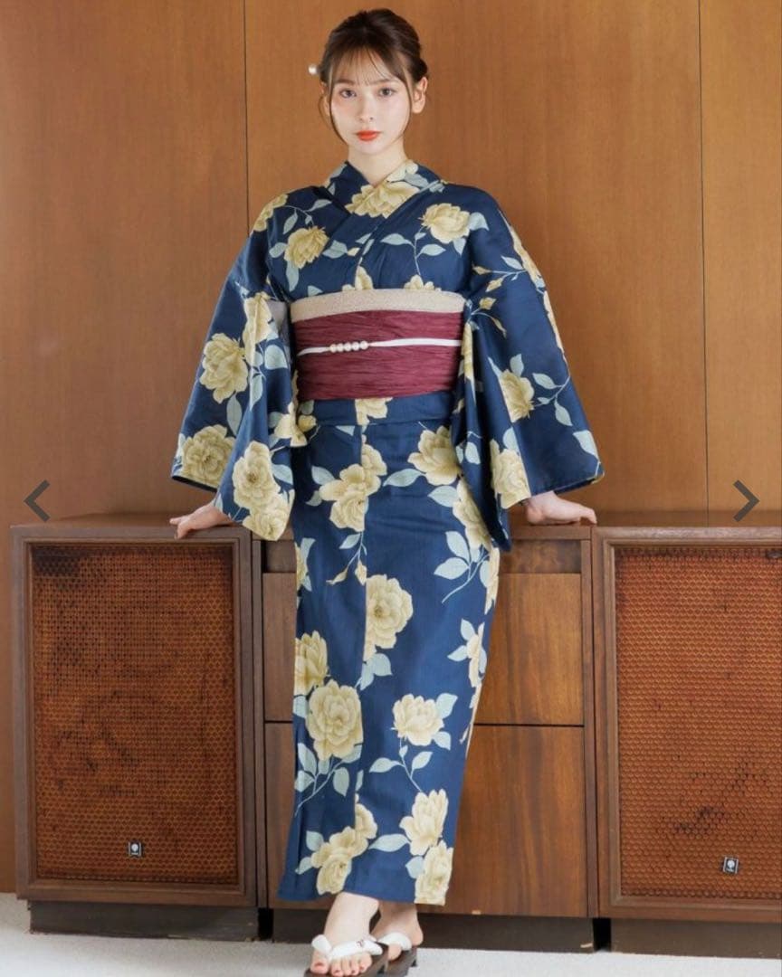 【美品/新品・未使用/浴衣、帯2点セット】今期トレンド浴衣