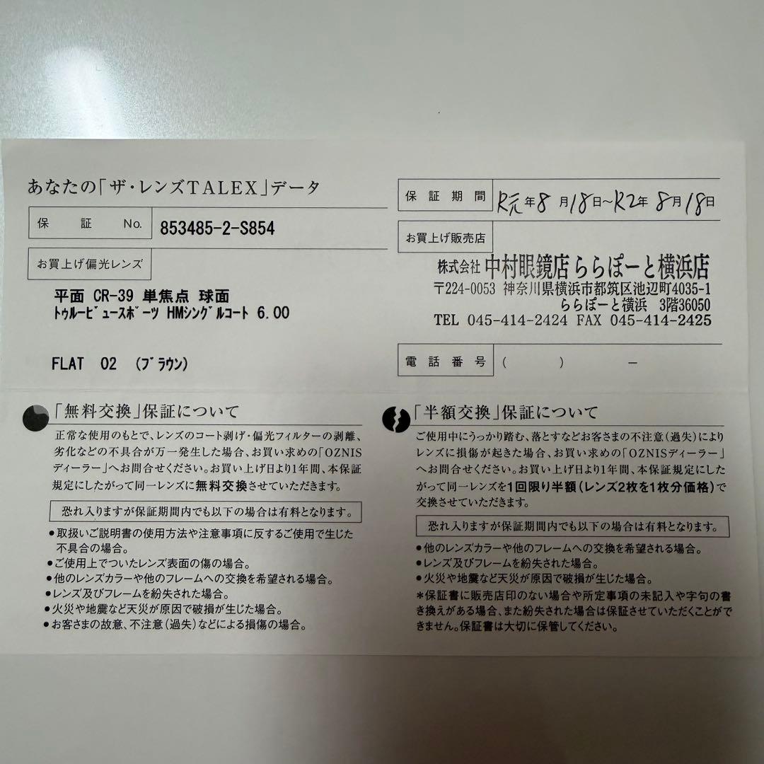 【美品】TALEX OZNIS FLAT02 偏光サングラス