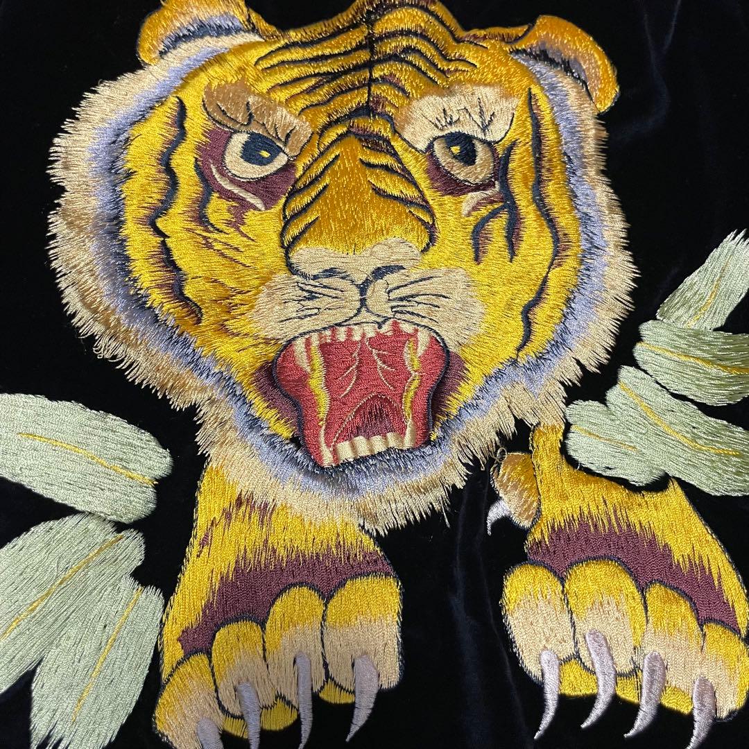 テーラー東洋 リバーシブル スカジャン　虎顔×城　超人気モデル　別珍