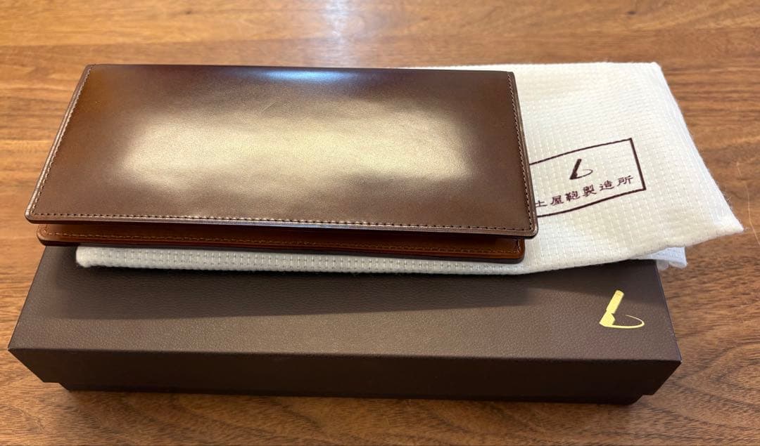 土屋鞄 TSUCHIYA KABAN コードバン 長札入れ ブラウン 【未使用】