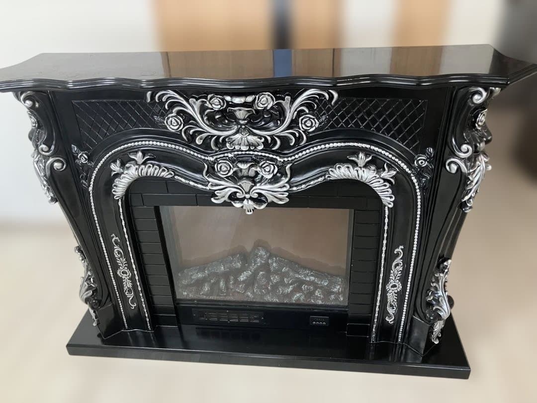 【52万円購入】ヴィンテージ彫刻 電子暖炉 大型 4段階温風機能｜クラシック
