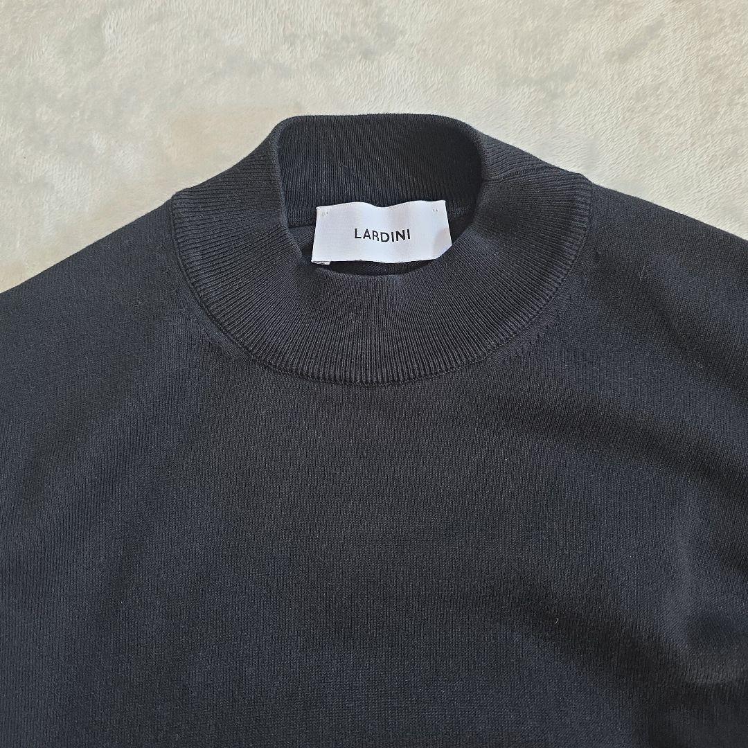 ラルディーニ コットンクレープ モックネックニット 25SS ブラック