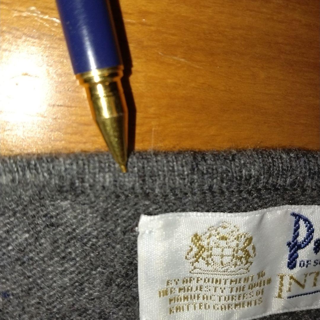 プリングルオブスコットランド　ニット　M　グレー　木馬　ヴィンテージ　80s