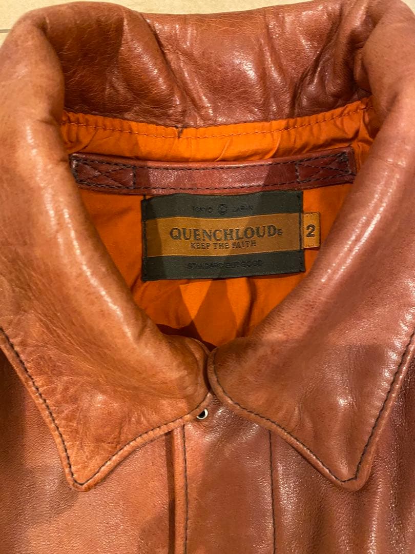 ジャケット・アウター QUENCHLOUD VINTAGE LEATHER A-2 JACKET