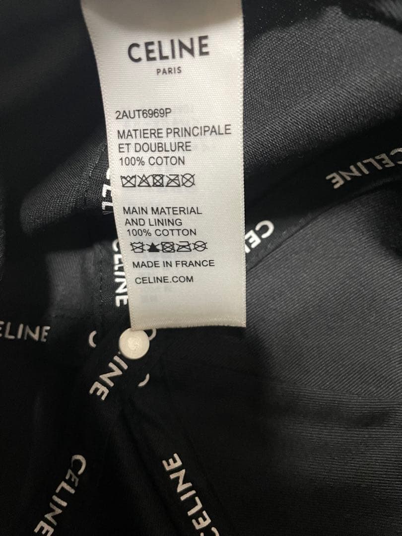 CELINE 黒 ベースボールキャップM