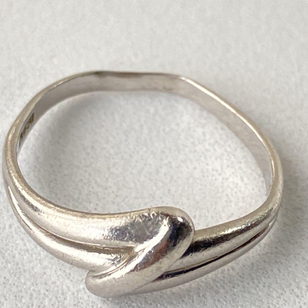 【ジュエリーマキ】Pt850 V字デザイン プラチナリング 2.2g／599