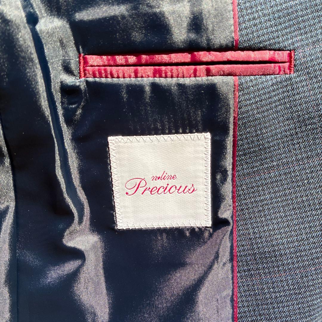 n-line Precious ネイビーチェック ビジネスパンツスーツ13号