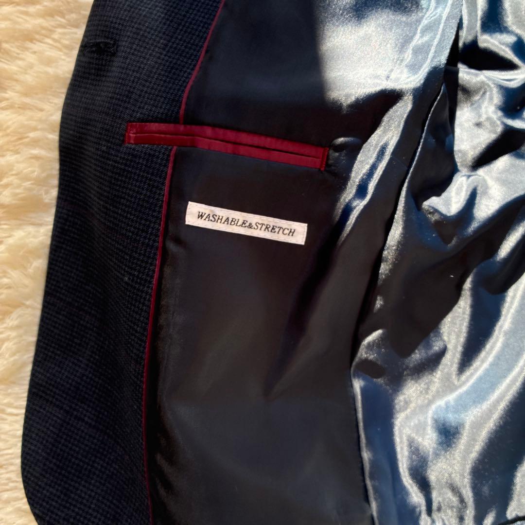 n-line Precious ネイビーチェック ビジネスパンツスーツ13号