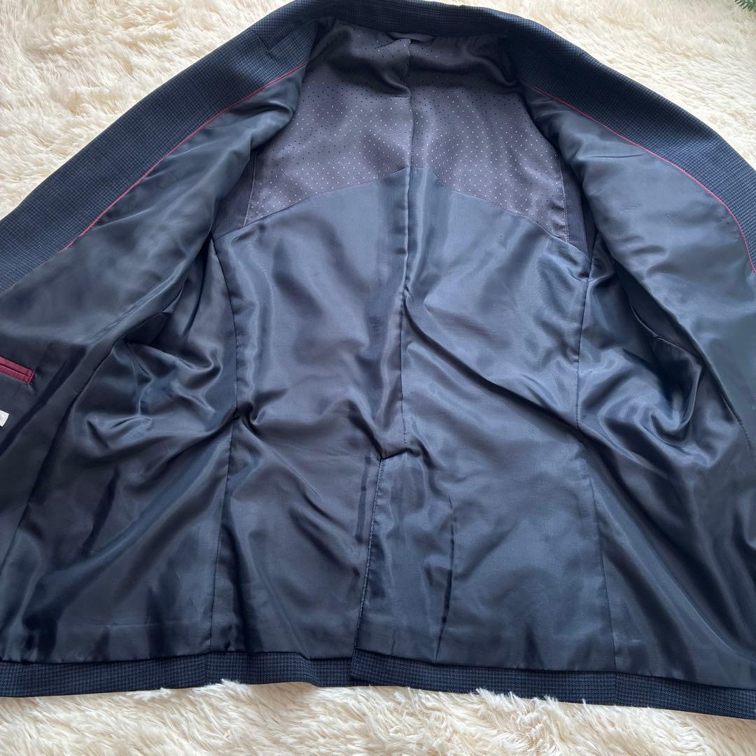 n-line Precious ネイビーチェック ビジネスパンツスーツ13号