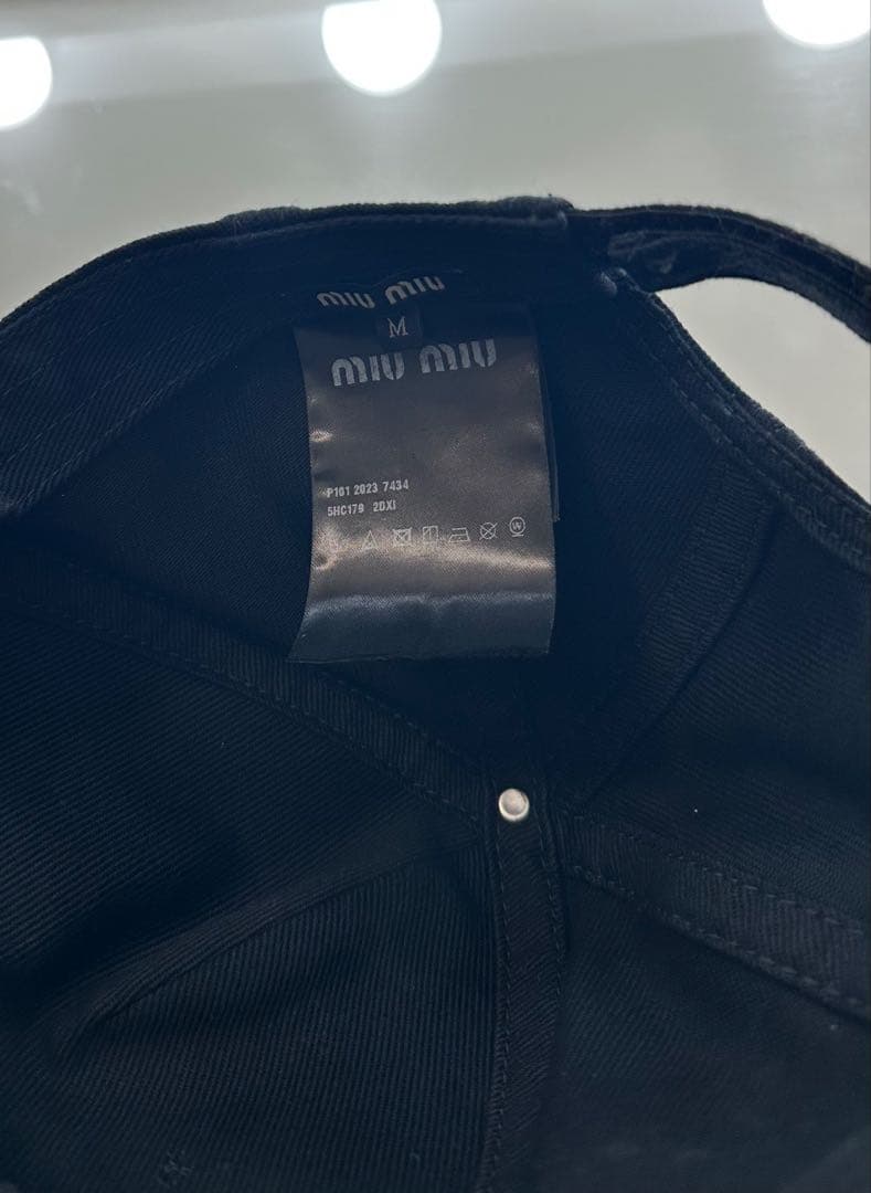 正規品 MIUMIU ベースボールキャップ 帽子