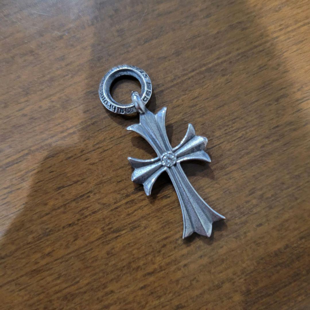 クロムハーツ タイニーCHクロスチャーム ネックレストップ シルバー