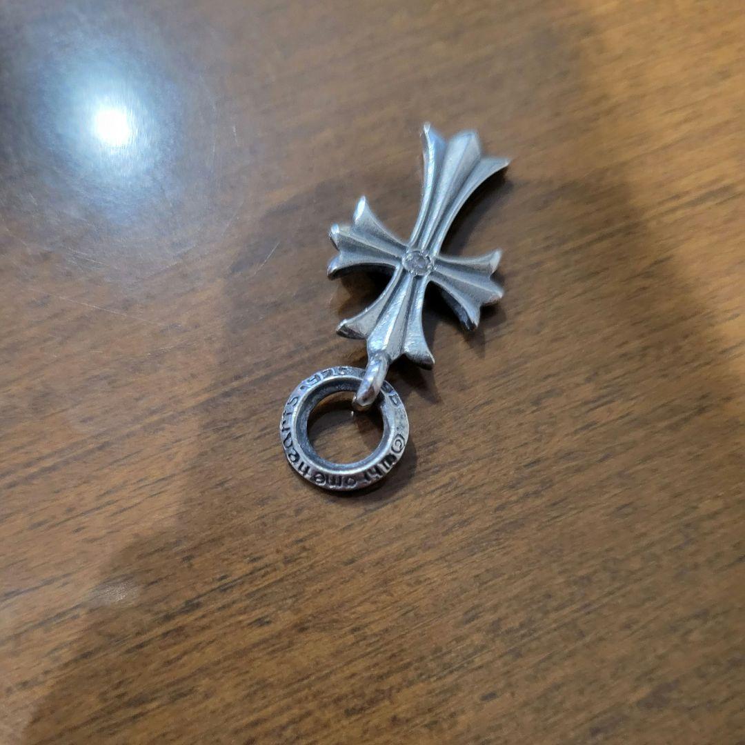 クロムハーツ タイニーCHクロスチャーム ネックレストップ シルバー