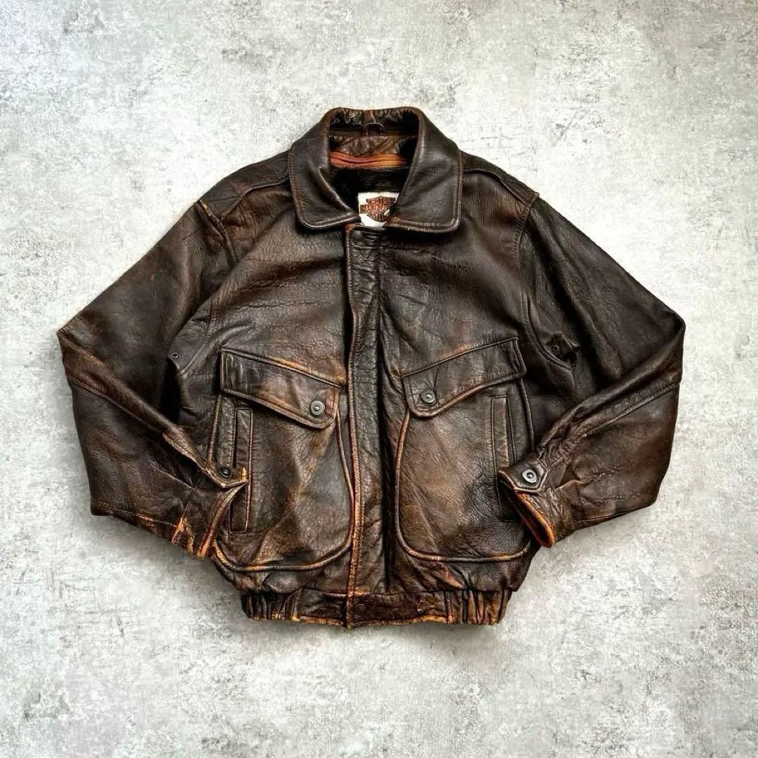 【超希少】80s ハーレーダビッドソン フライトレザージャケットG-1 A-2
