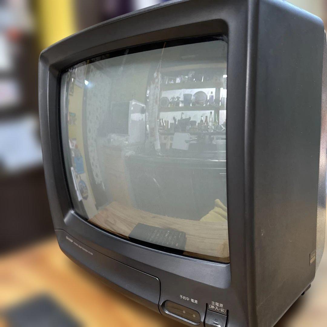 シャープ SHARP ブラウン管テレビ TV 14C-RM2 リモコン付き